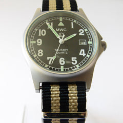MWC G10 LM Military Watch (Black and Beige Nato Strap) - Watchfinder General - UK suppliers of Russian Vostok Parnis Watches MWC G10
 - 1