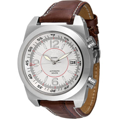 Lew and Huey Acionna Automatic Watch (White & Red) - Watchfinder General - UK suppliers of Russian Vostok Parnis Watches MWC G10
 - 2