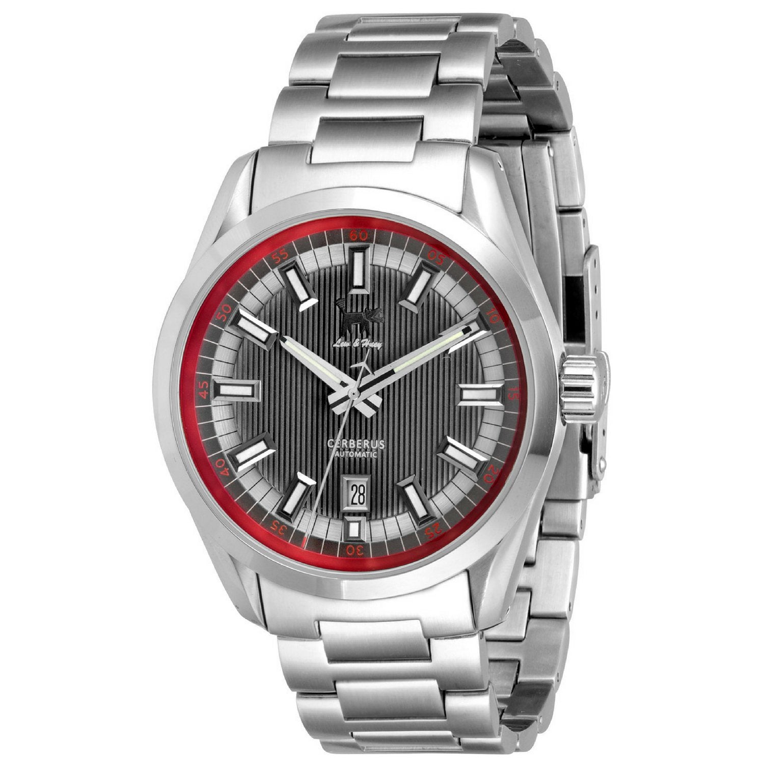 Lew and Huey Cerberus Automatic Watch (Grey & Red)