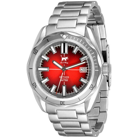 Lew and Huey Orthos Automatic Watch (Red & Grey)