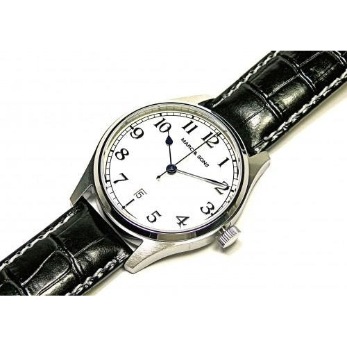 MARC & SONS Marine Automatic Watch Date (White Dial) MSM-006 - Watchfinder General - UK suppliers of Russian Vostok Parnis Watches MWC G10
 - 2
