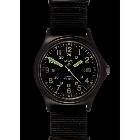 MWC G10 300m / 1000ft Water resistant Limited Edition Military Watch in Black PVD Finish with Sapphire Crystal on NATO Strap