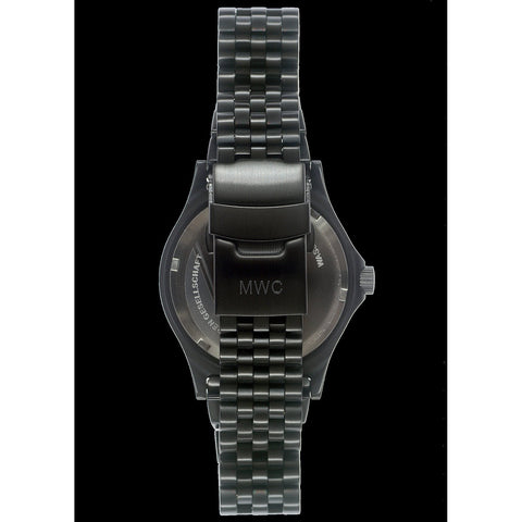 MWC G10 300m / 1000ft Water resistant Black PVD Steel Military Watch with Sapphire Crystal on Bracelet