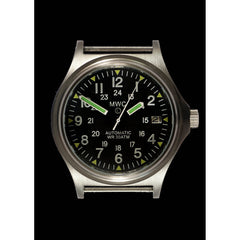 MWC G10 300m / 1000ft Water resistant Limited Edition Brushed Stainless Steel Automatic Military Watch with Sapphire Crystal on NATO Strap