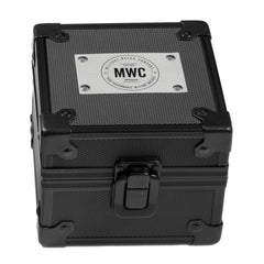 MWC Black Metal Watch Box with Logo - Watchfinder General - UK suppliers of Russian Vostok Parnis Watches MWC G10
 - 1
