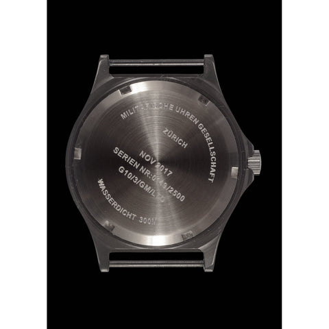 MWC G10 300m / 1000ft Water resistant Limited Edition Military Watch in Brushed Gunmetal Finish with Sapphire Crystal on NATO Strap