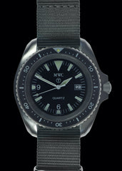 MWC 1999-2001 Pattern Stainless Steel Quartz Military Divers Watch on Grey NATO Strap / Brand New & Unissued