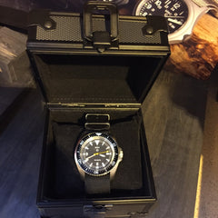 MWC Black Metal Watch Box with Logo - Watchfinder General - UK suppliers of Russian Vostok Parnis Watches MWC G10
 - 3