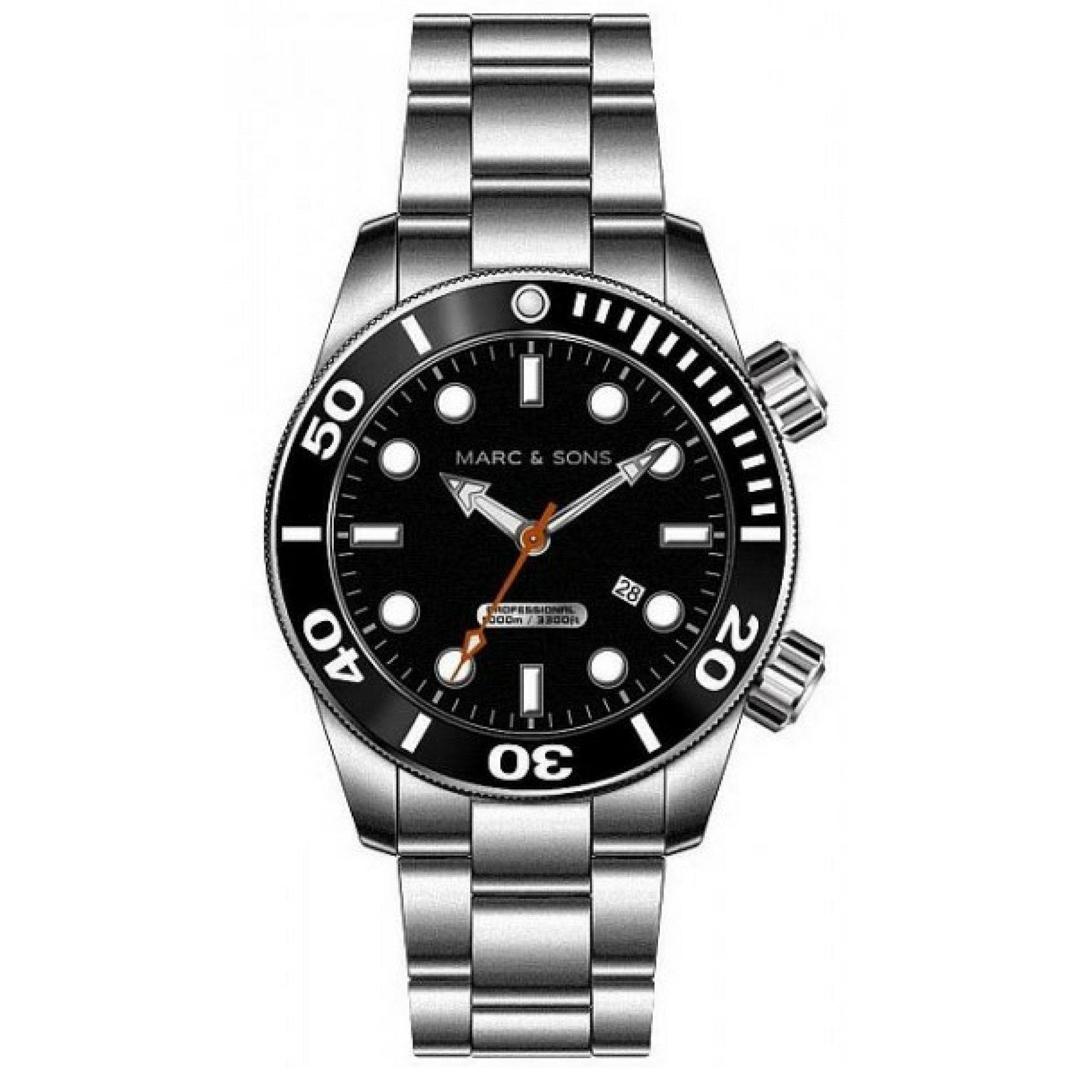 MARC & SONS 1000M Professional automatic Diver watch MSD-020