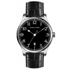 MARC & SONS Marine Automatic Watch Date (Black Dial) MSM-002