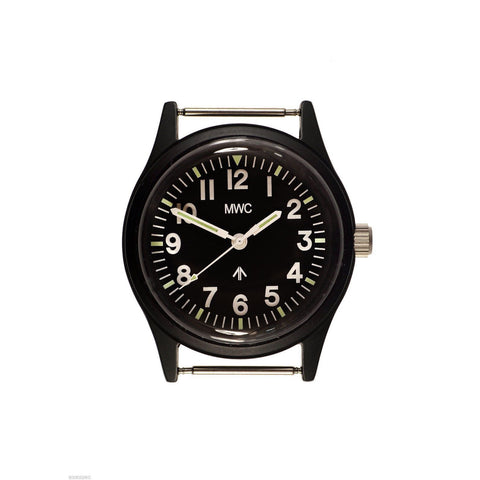 MWC Classic 1960s/70s Matt Black European Pattern Quartz Watch - Watchfinder General - UK suppliers of Russian Vostok Parnis Watches MWC G10
 - 2