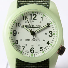Bertucci DX3 Luminous Resin Watch, Olive Green Nylon Strap, White Dial - 11028 - Watchfinder General - UK suppliers of Russian Vostok Parnis Watches MWC G10
 - 3