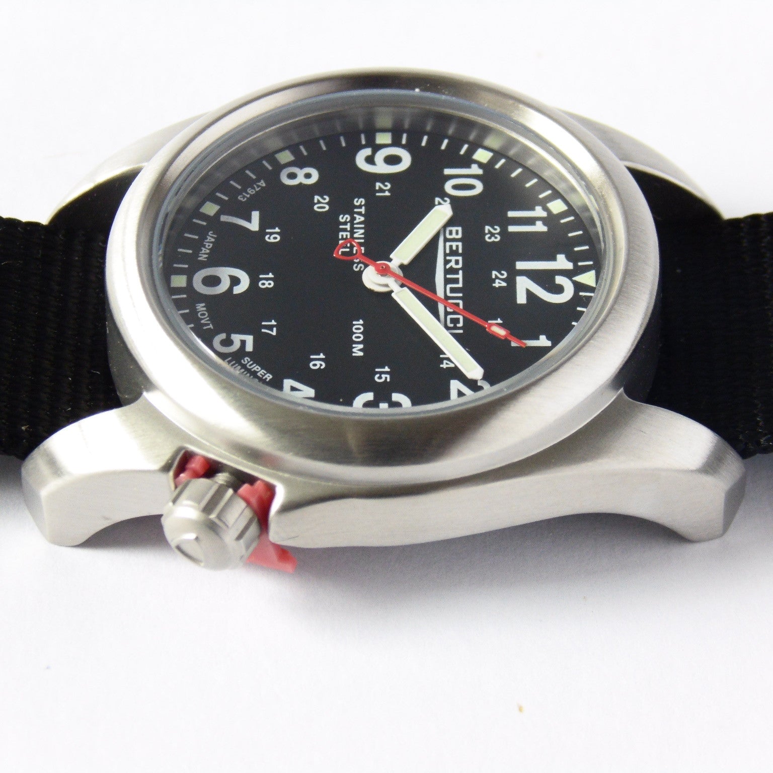 Bertucci 11050 A-2S Field Watch (Black Strap) - Watchfinder General - UK suppliers of Russian Vostok Parnis Watches MWC G10
 - 4