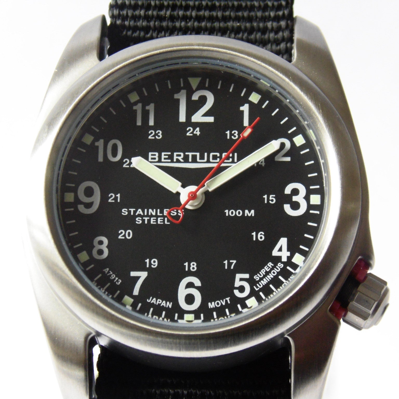 Bertucci 11050 A-2S Field Watch (Black Strap) - Watchfinder General - UK suppliers of Russian Vostok Parnis Watches MWC G10
 - 3