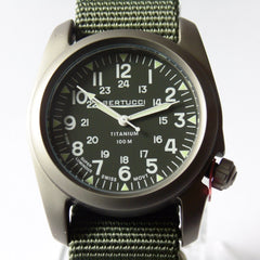 Bertucci A-2T Vintage Marine Green Titanium Watch with Olive Drab Nylon Strap 12030 - Watchfinder General - UK suppliers of Russian Vostok Parnis Watches MWC G10
 - 3