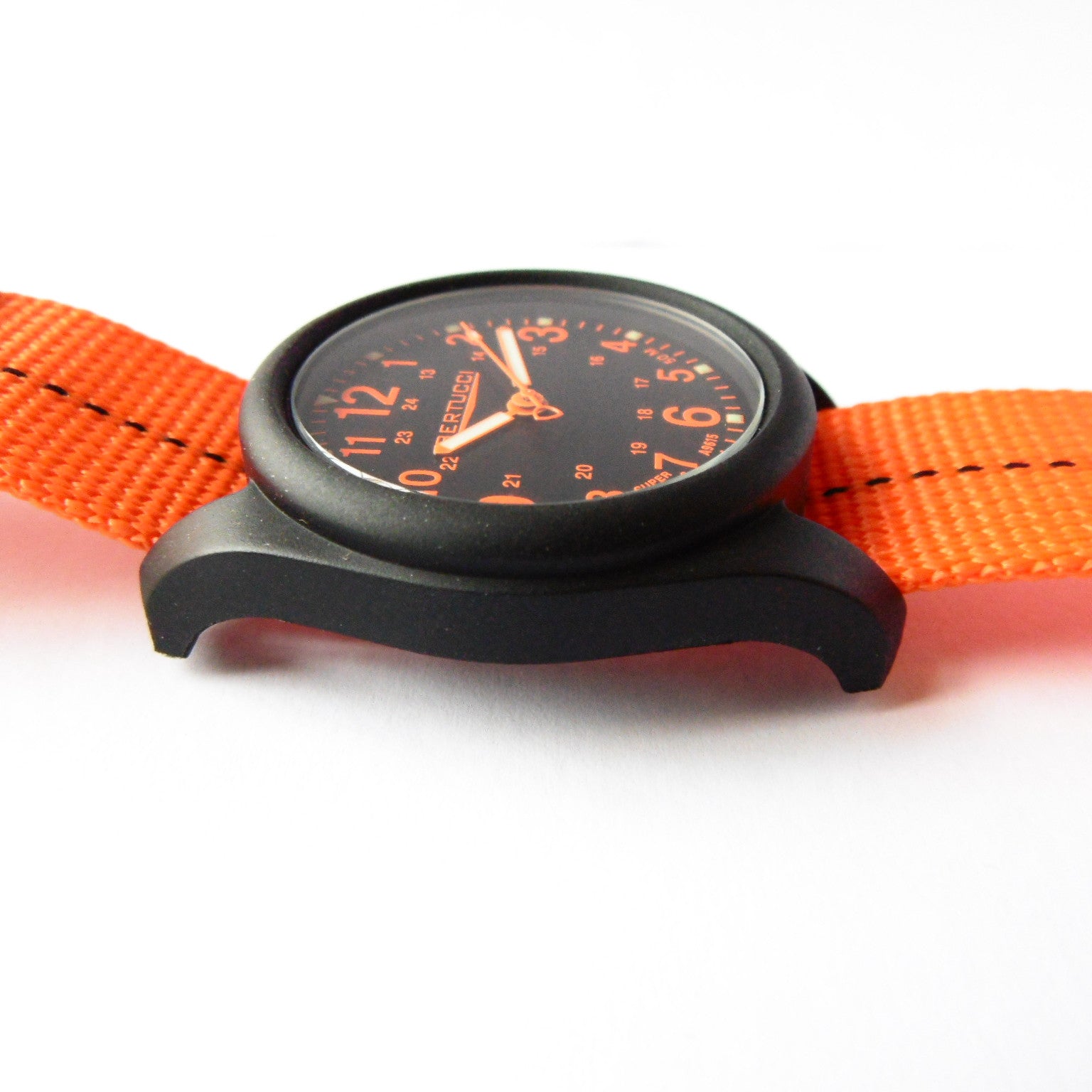 Bertucci DX3 Plus Field Resin Watch (Dash-Striped Orange Nylon Strap) 11042 - Watchfinder General - UK suppliers of Russian Vostok Parnis Watches MWC G10
 - 4