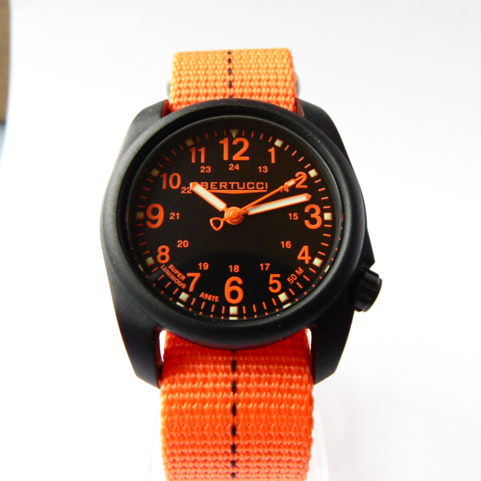 Bertucci DX3 Plus Field Resin Watch (Dash-Striped Orange Nylon Strap) 11042 - Watchfinder General - UK suppliers of Russian Vostok Parnis Watches MWC G10
 - 3