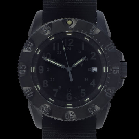 MWC P656 Tactical Series Watch with Subdued Dial, GTLS Tritium Quartz (Date Version)