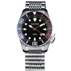 Pantor Seahorse Black Bezel Automatic Divers Watch 1000M