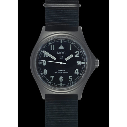 MWC Titanium General Service Watch, 300m Water Resistant, 10 Year Battery Life, Luminova, Sapphire Crystal and 12 Dial Format (Date or No Date)