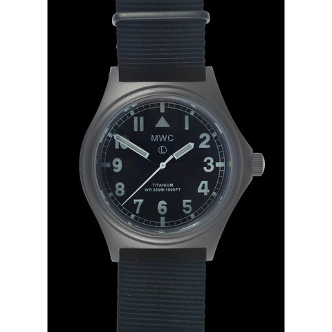 MWC Titanium General Service Watch, 300m Water Resistant, 10 Year Battery Life, Luminova, Sapphire Crystal and 12 Dial Format (Date or No Date)
