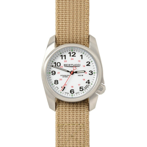 Bertucci A-1S Stainless Steel Field Watch (Khaki Strap) 10200