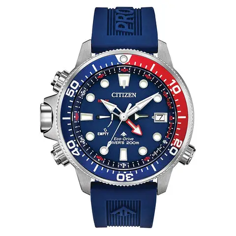 Citizen Promaster Aqualand Diver Watch with Blue Rubber Strap - BN2038-01L