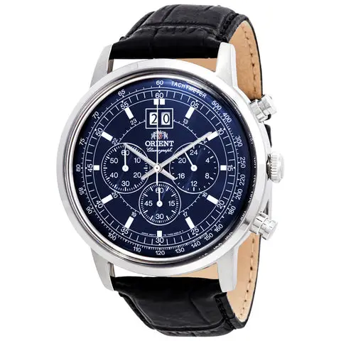 Orient Classic Blue Chronograph Quartz Watch - FTV02003D0